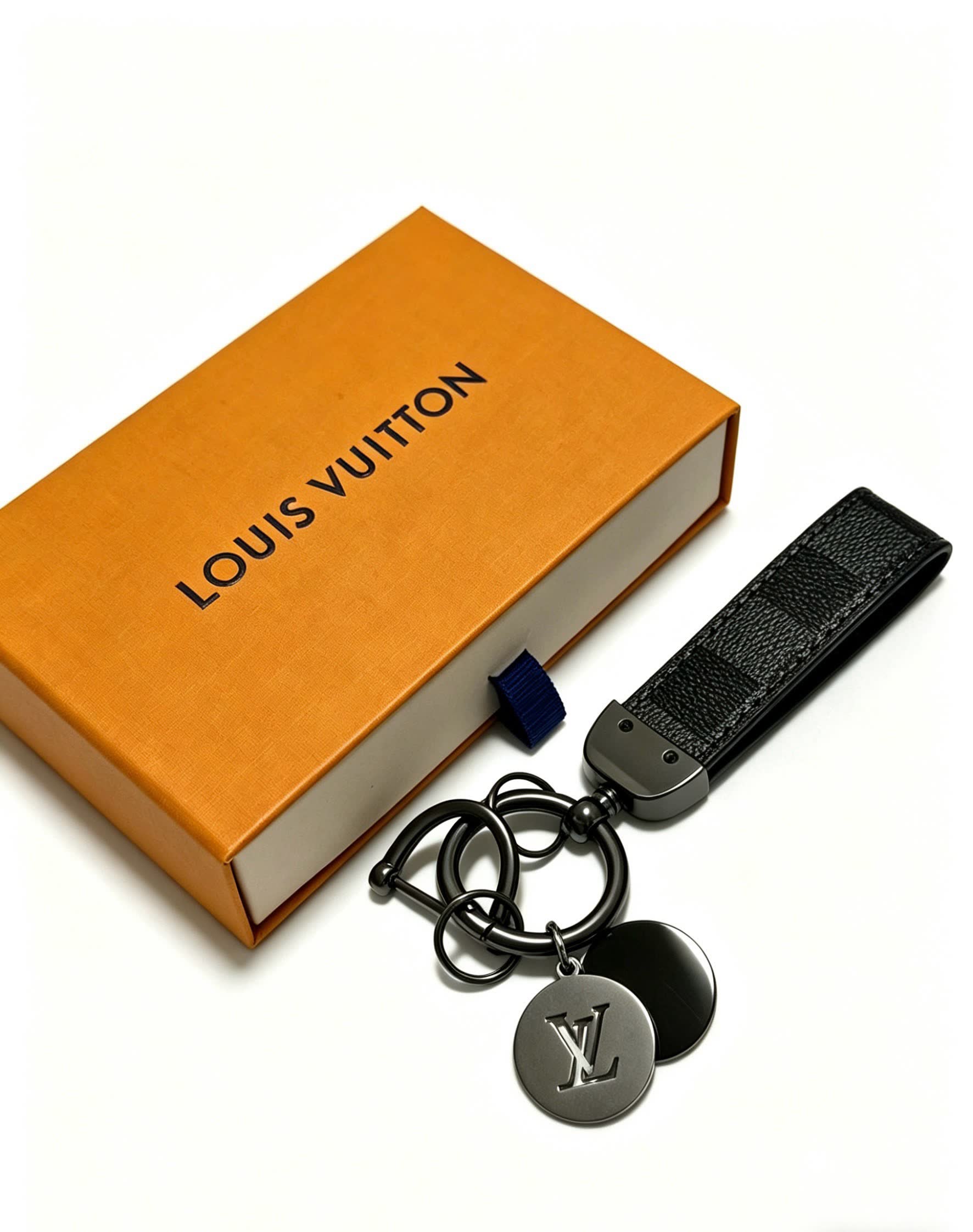Louis Vuitton Keychain with Leather Strap